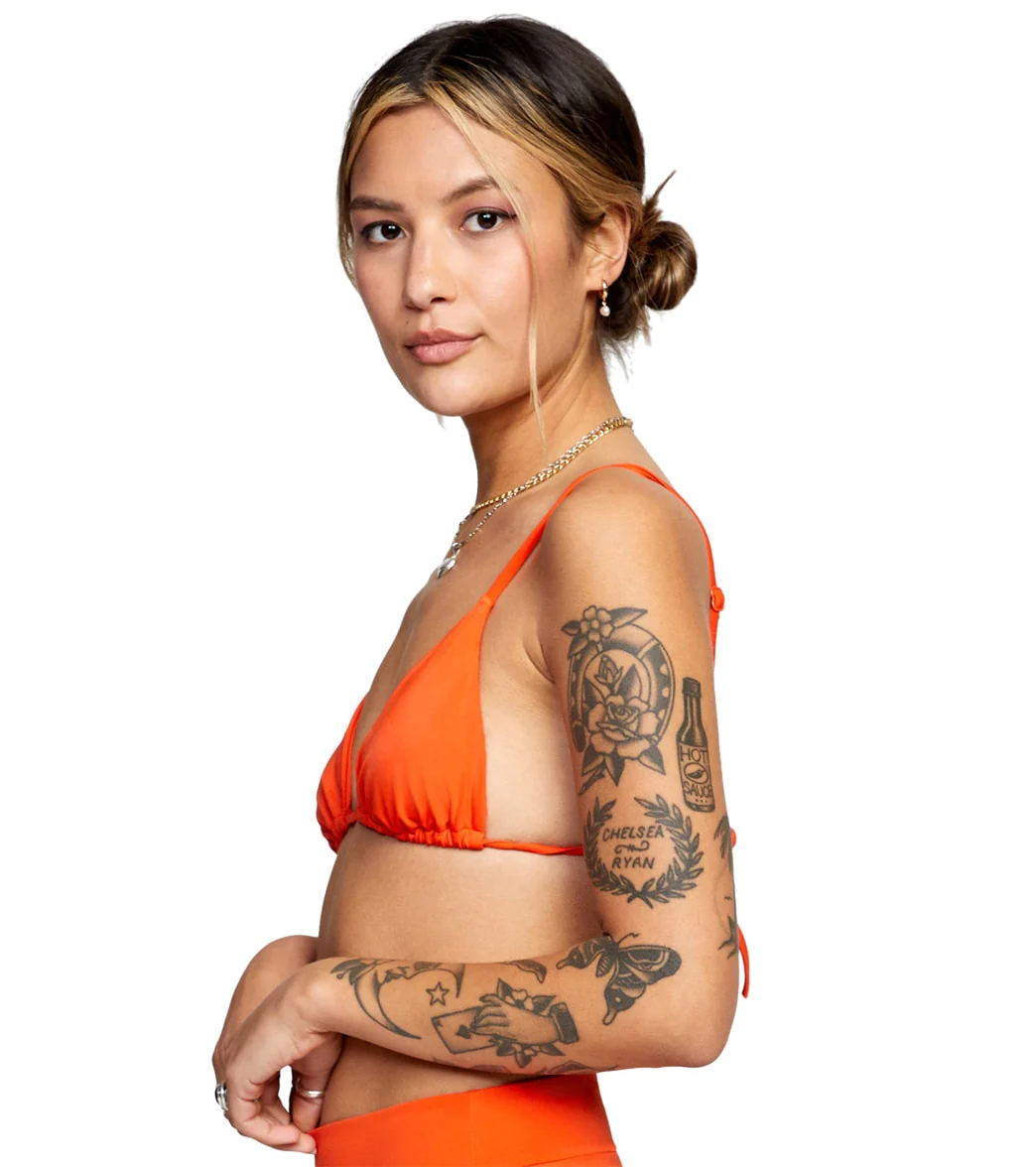 RVCA Women's Solid Slide Triangle Bikini Top - Image 5
