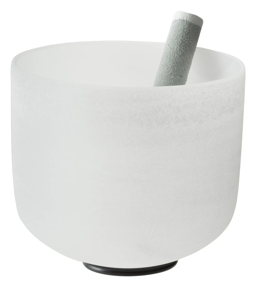 Sacred Space Frosted B Crown Chakra Crystal Singing Bowl 8"