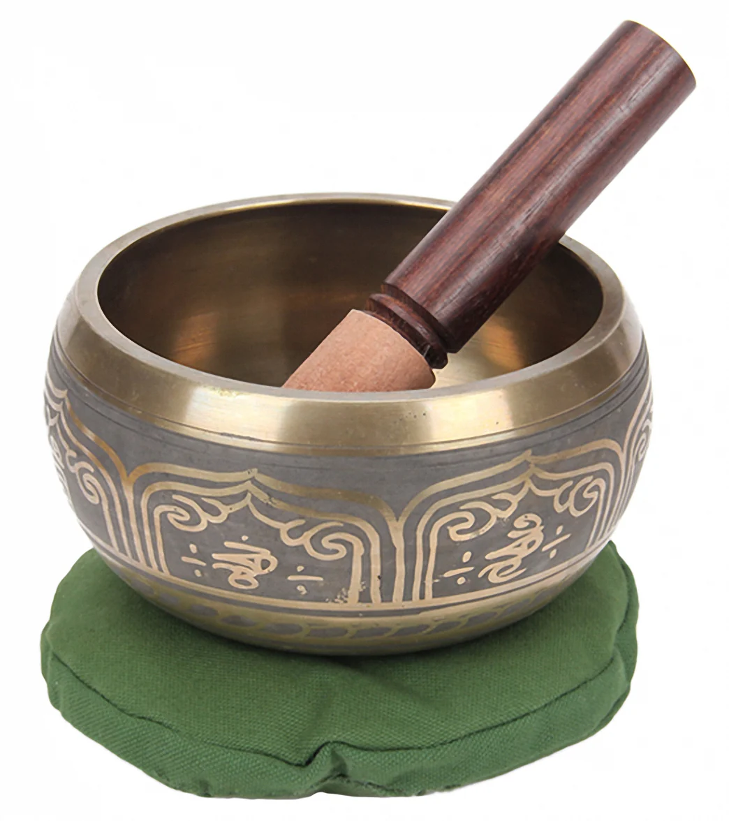 Sacred Space Hand Hammered Tibetan Singing Bowl Gift Pack 4 - Image 2