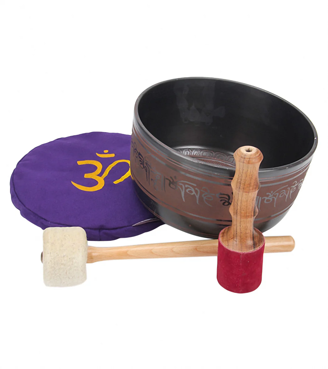 Sacred Space Healing Note New F Chakra Engraved Singing Bowl 9.75" - Image 2