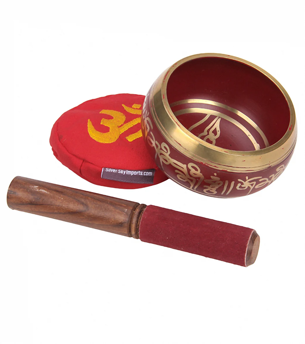 Sacred Space Red Cast Tibetan Singing Bowl 4.5" - Image 2