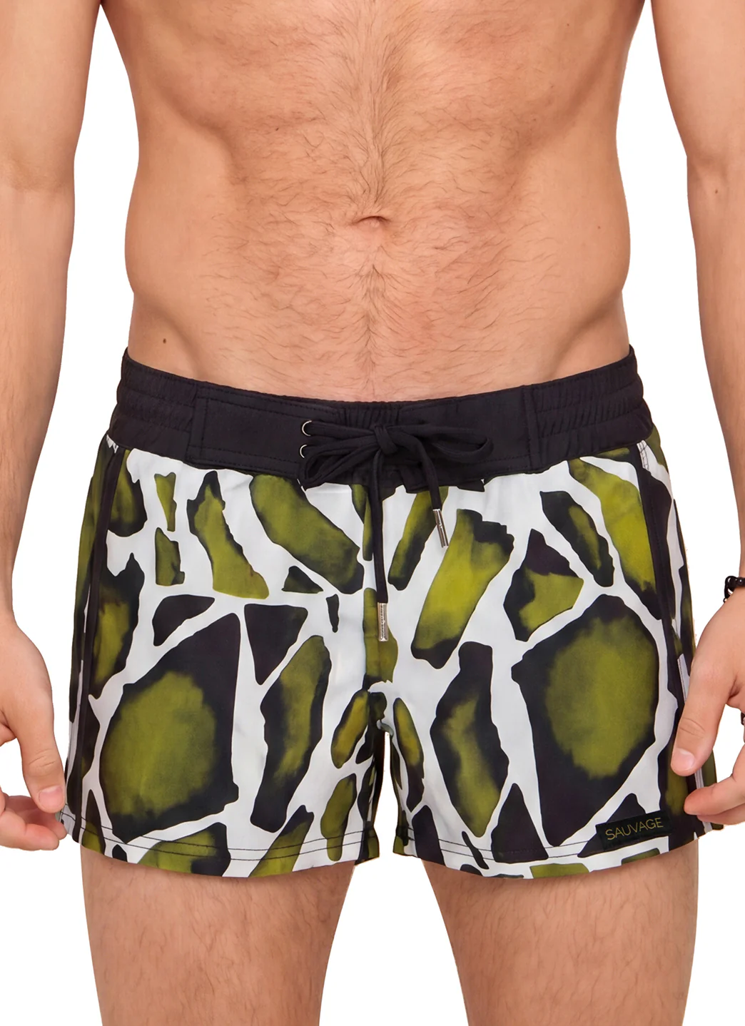 Sauvage Men's Camo Retro Italian Swim Trunks - Image 5
