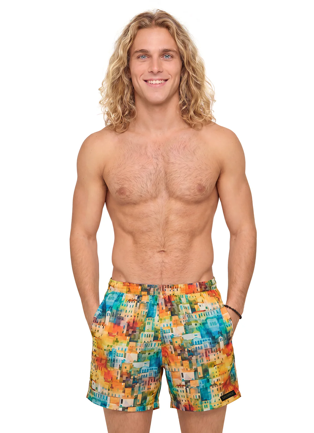 Sauvage Men's Portofino Italian Swim Trunks