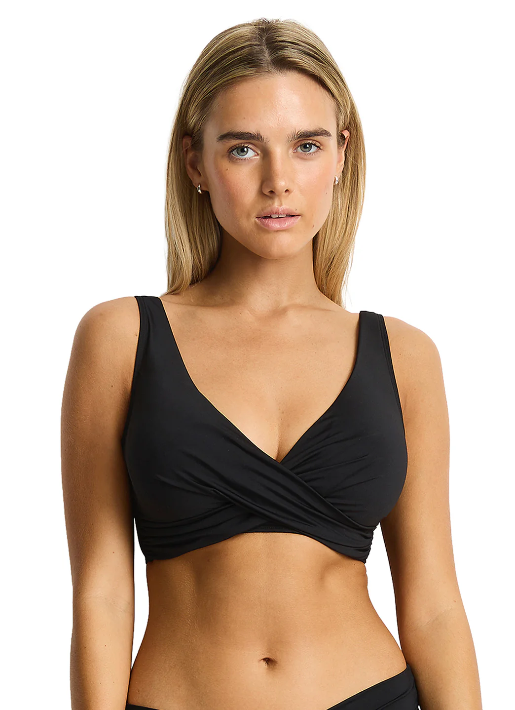 Sea Level Women's Essentials Edit Cross Front Tie Back Bikini Top - Image 2
