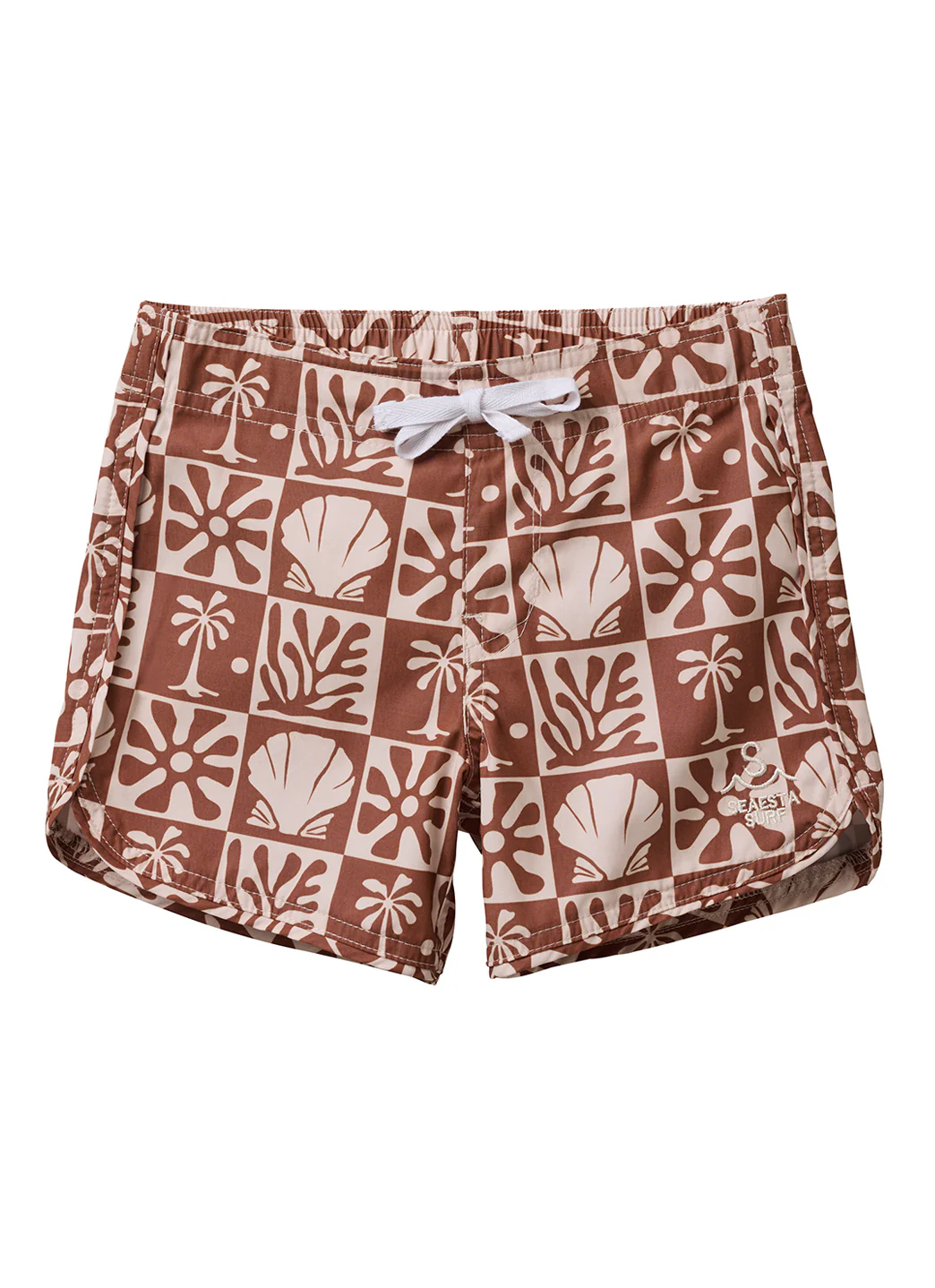 Seaesta Surf Boys' Scallop Beach Checks Retro Flare Board Short (Toddler, Little Kid, Big Kid) - Image 3