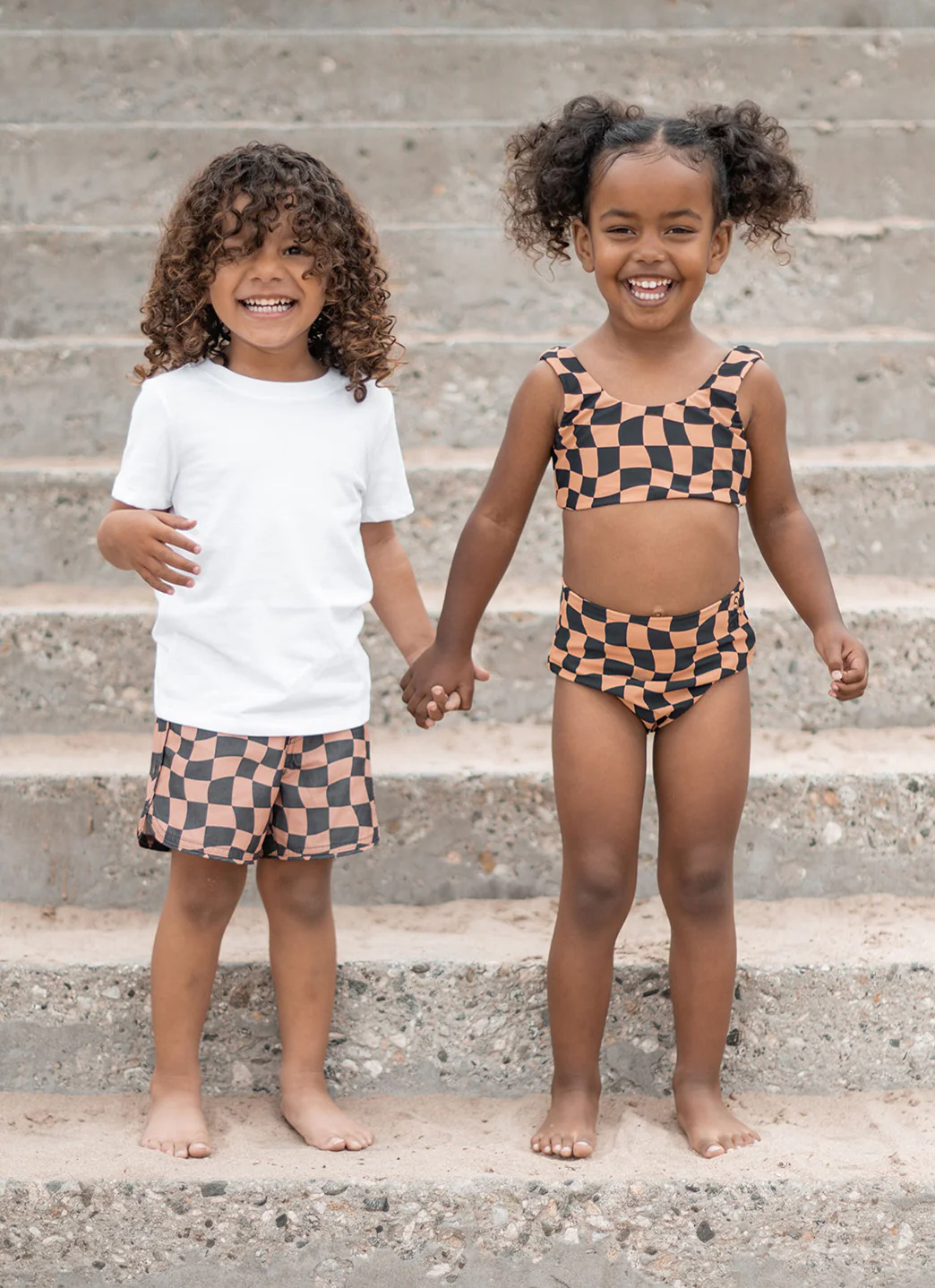 Seaesta Surf Boys's Scallop Wavy Checks Retro Flare Board Short (Toddler, Little Kid, Big Kid) - Image 9
