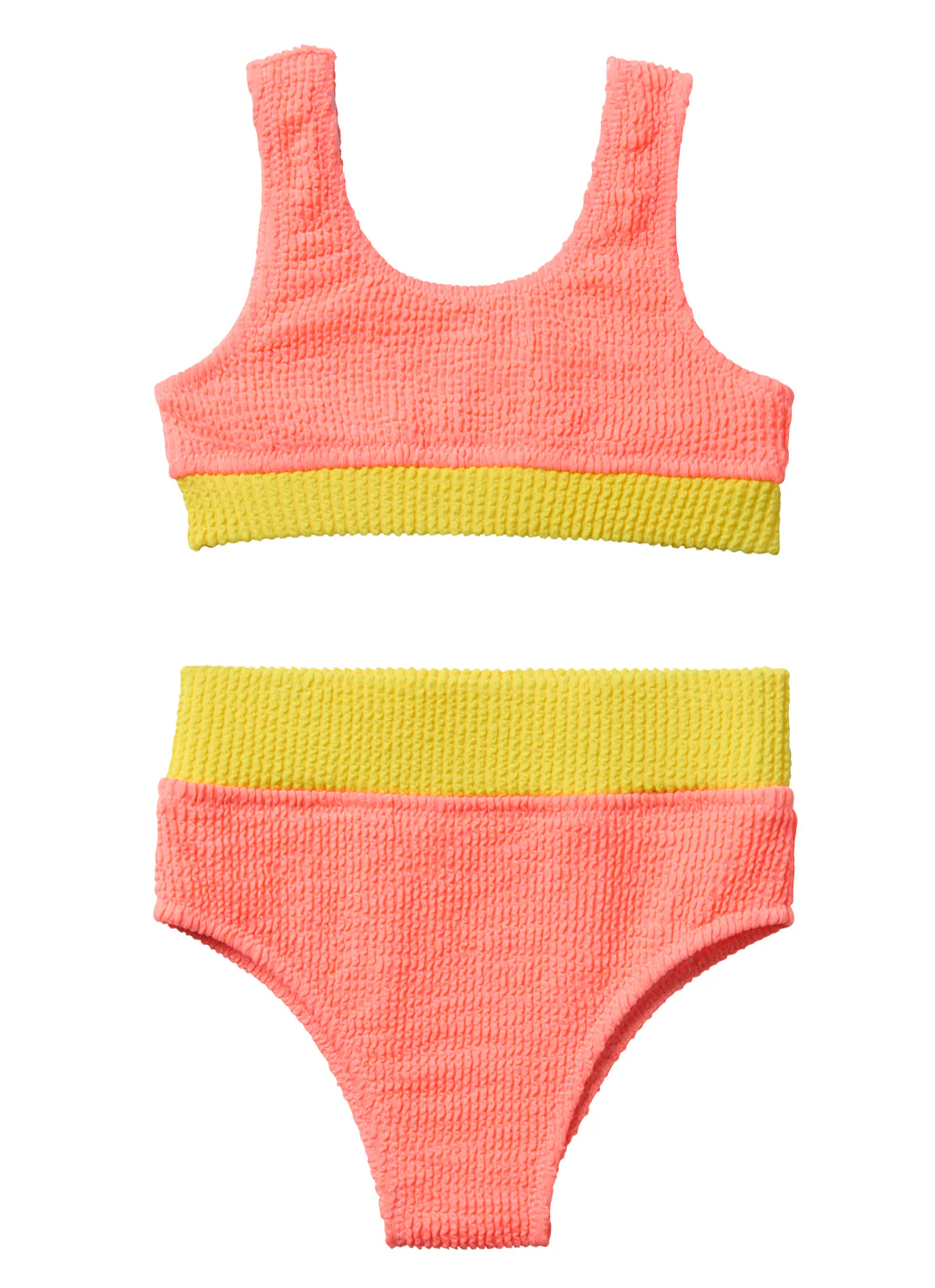 Seaesta Surf Girls' Crinkle Color Block Two Piece Bikini Set (Toddler, Little Kid, Big Kid) - Image 9