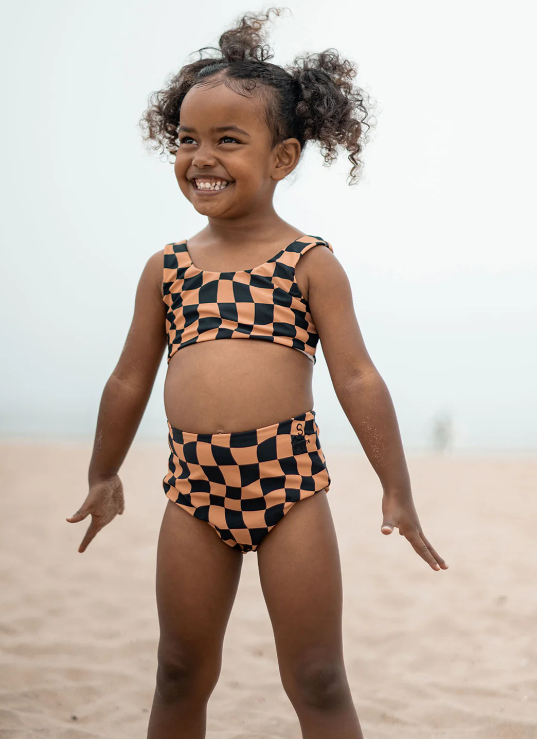 Seaesta Surf Girls' Print Wavy Check Two Piece Bikini Set (Toddler, Little Kid, Big Kid) - Image 10