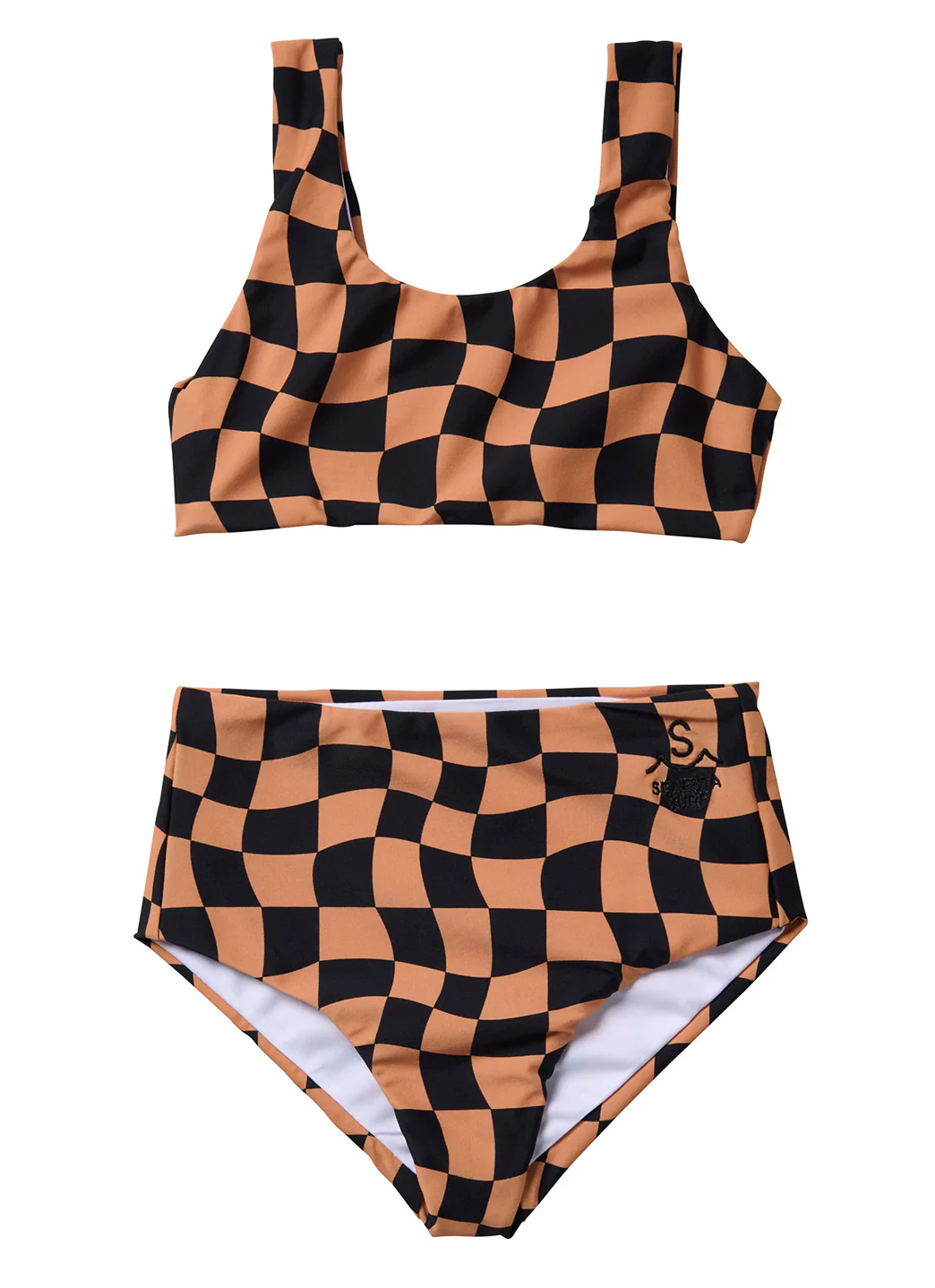 Seaesta Surf Girls' Print Wavy Check Two Piece Bikini Set (Toddler, Little Kid, Big Kid) - Image 8