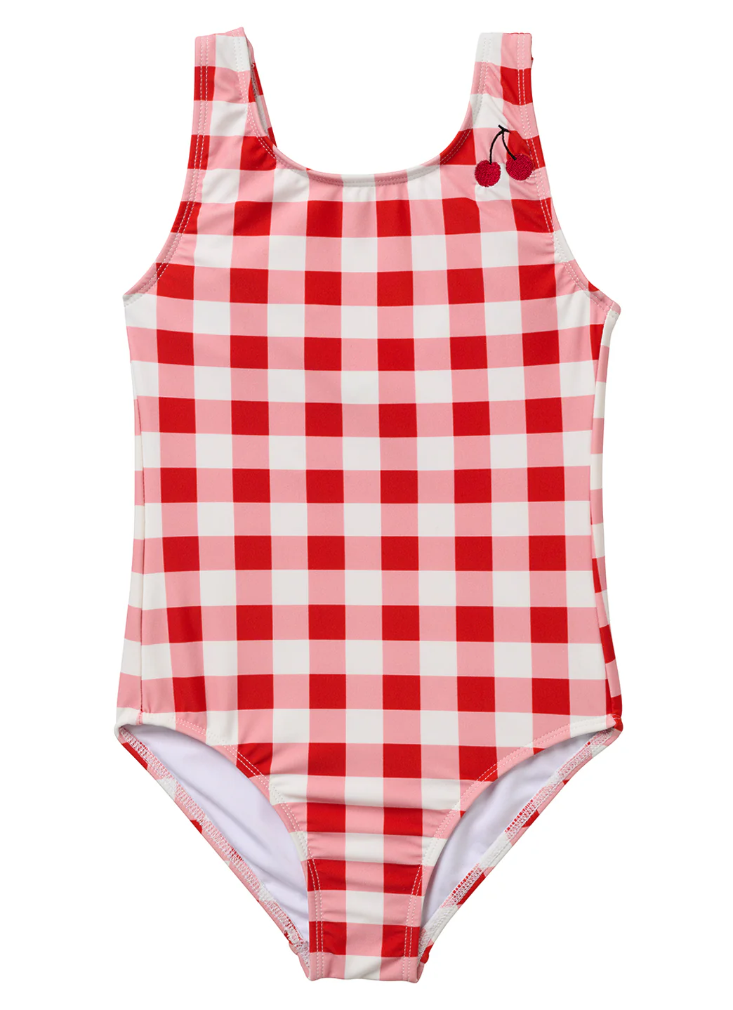 Seaesta Surf Girls' Seaside Gingham Cherry One Piece Swimsuit (Toddler, Little Kid, Big Kid) - Image 3