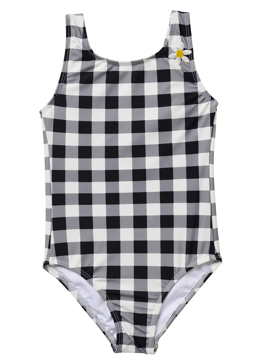 Seaesta Surf Girls' Seaside Gingham Daisy One Piece Swimsuit (Toddler, Little Kid, Big Kid) - Image 2
