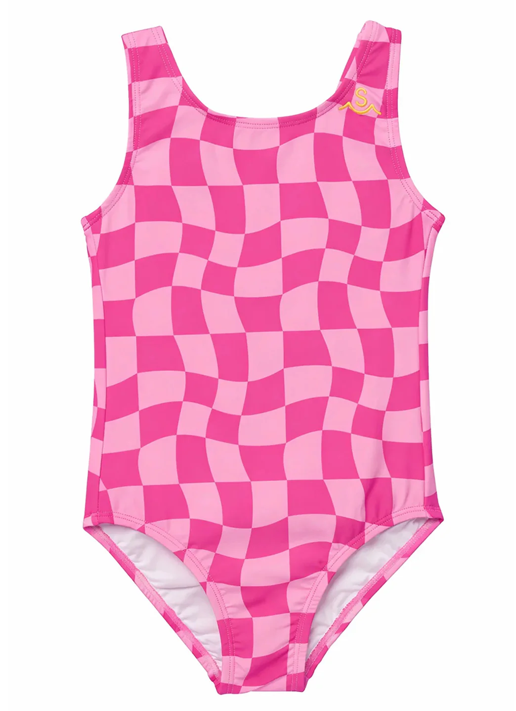 Seaesta Surf Girls' Wavy Checks One Piece Swimsuit (Toddler, Little Kid, Big Kid) - Image 2