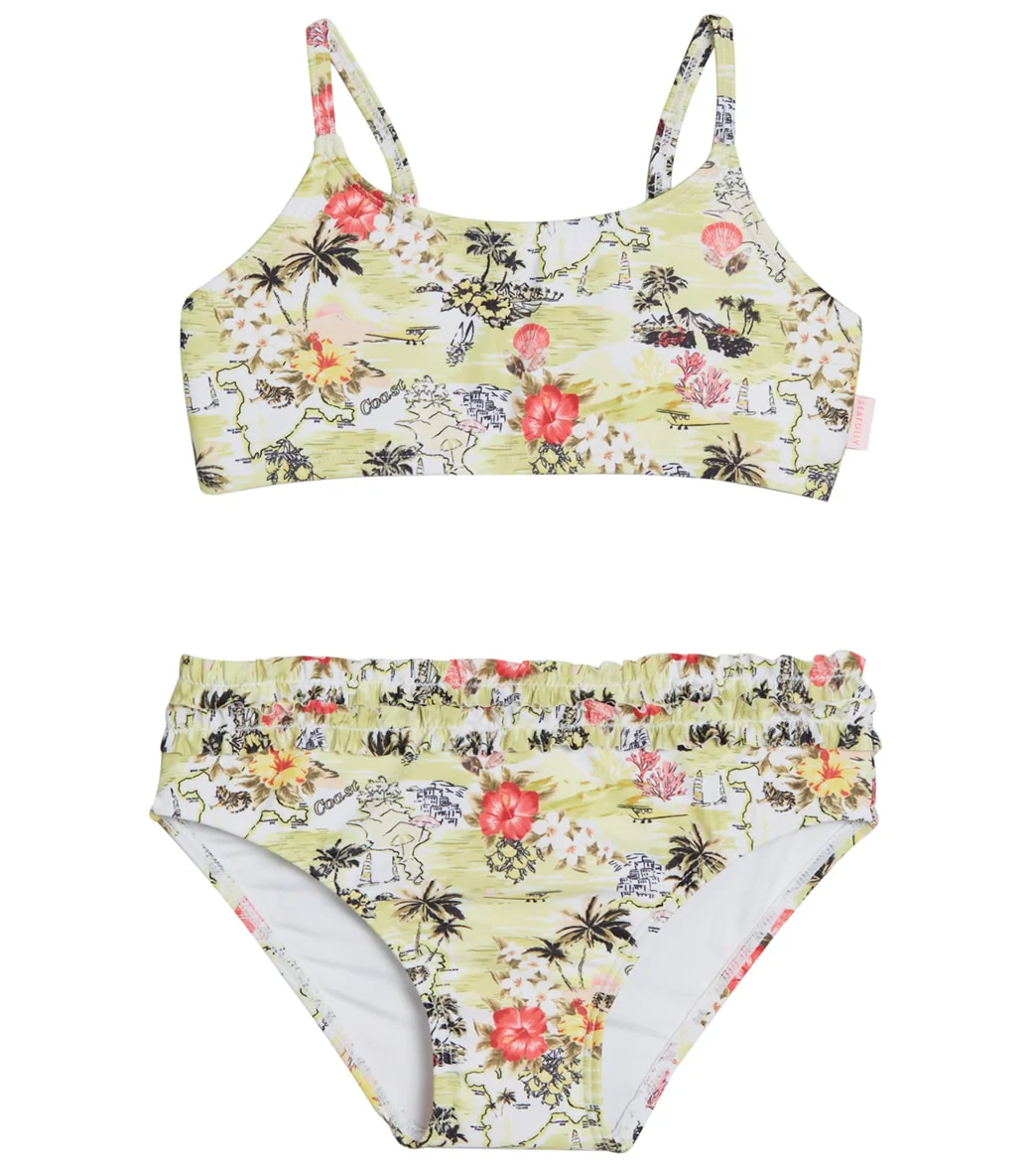 Seafolly Girls' Coast To Coast Two Piece Bikini Set (Baby, Toddler, Little Kid)