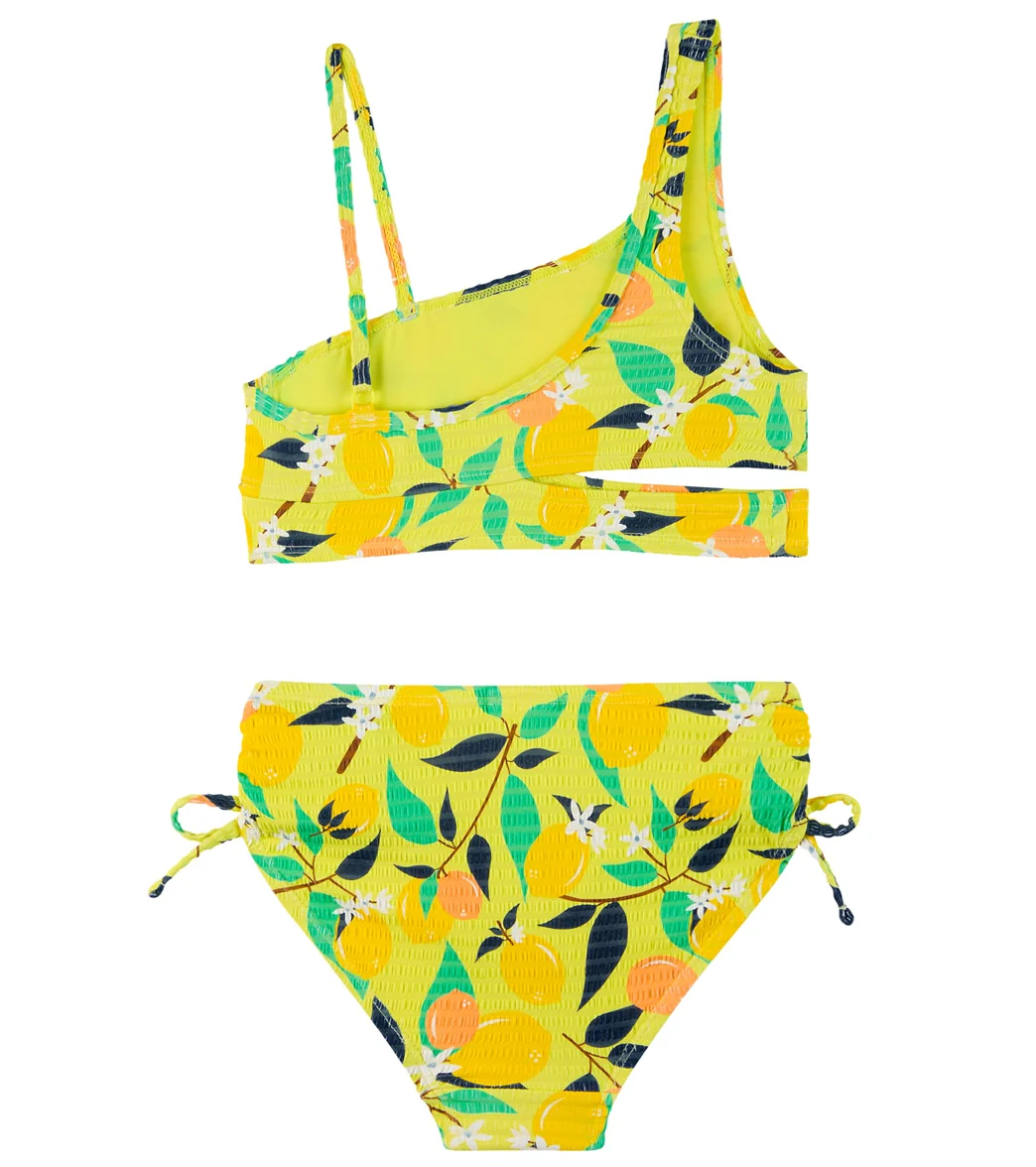 Seafolly Girls' Lemon Soda Asymmetrical Two Piece Bikini Set (Big Kid) - Image 3