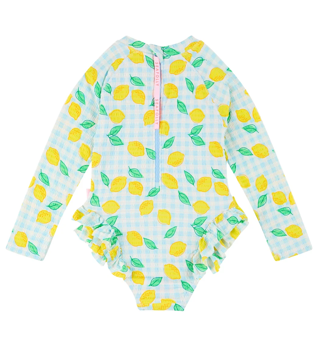 Seafolly Girls' Lisbon Long Sleeve One Piece Swimsuit (Baby, Toddler, Little Kid) - Image 2