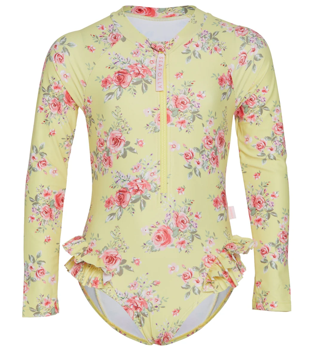 Seafolly Girls' Paradise Garden Long Sleeve One Piece Swimsuit (Baby, Toddler, Little Kid) - Image 5