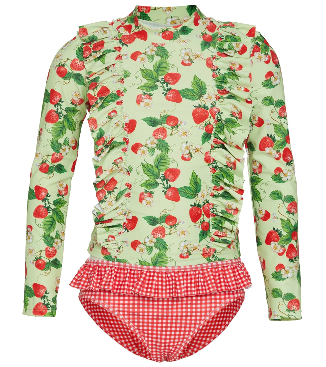 Seafolly Girls' Strawberry Sundae Two Piece Rash Guard Set (Baby, Toddler, Little Kid) - Image 4