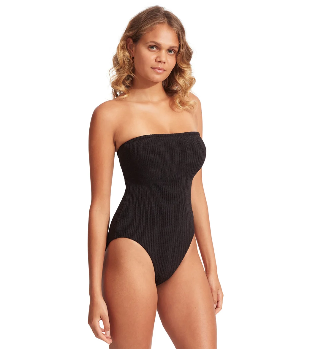 Seafolly Women's Sea Dive Bandeau One Piece Swimsuit (DD Cup) - Image 2