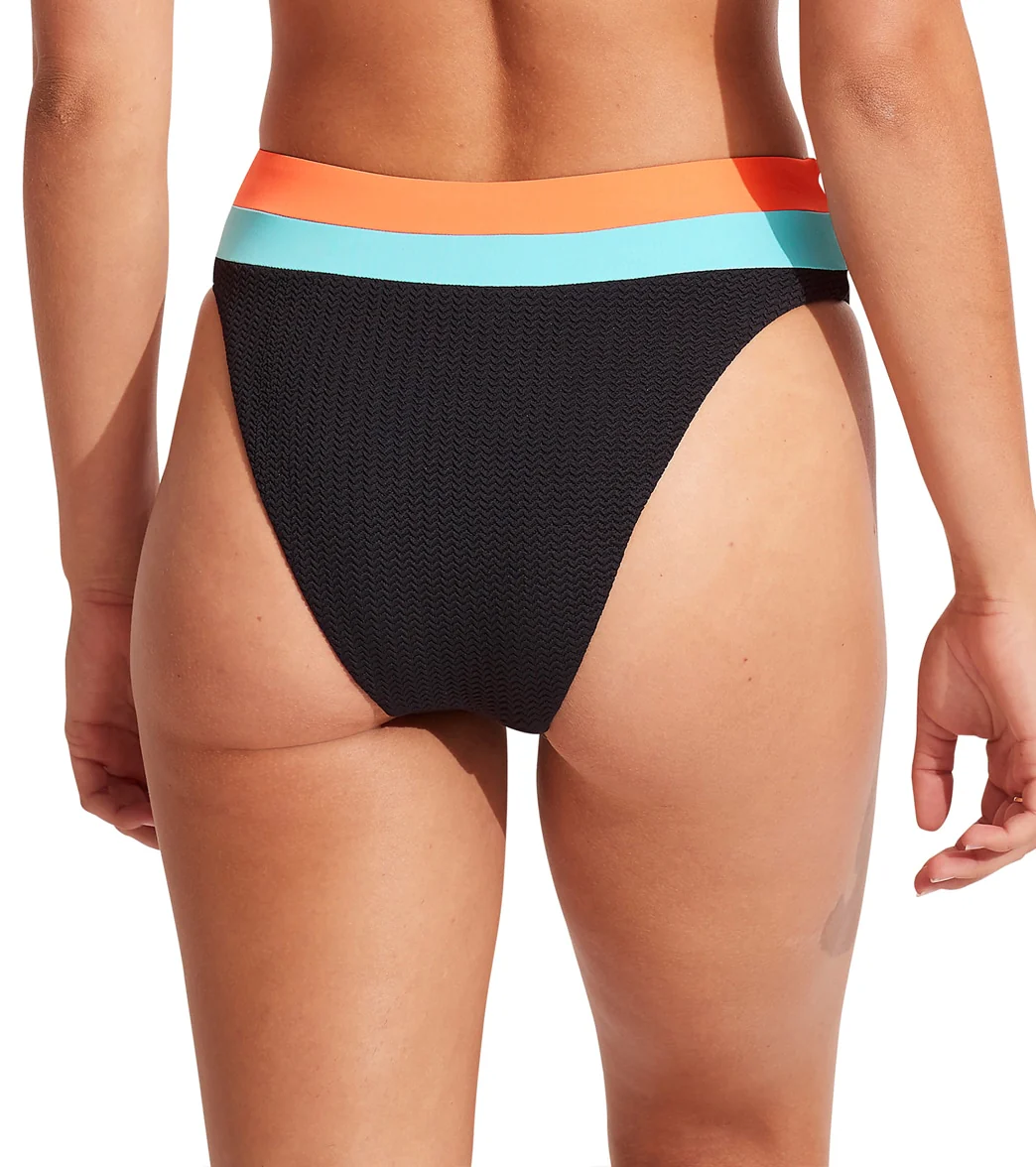 Seafolly Women's Slice Of Splice Spliced High Rise Bikini Bottom - Image 3