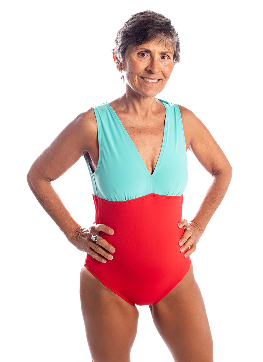See Her Swim Women's Backstroke Low Back Tie Back One Piece Swimsuit - Image 7