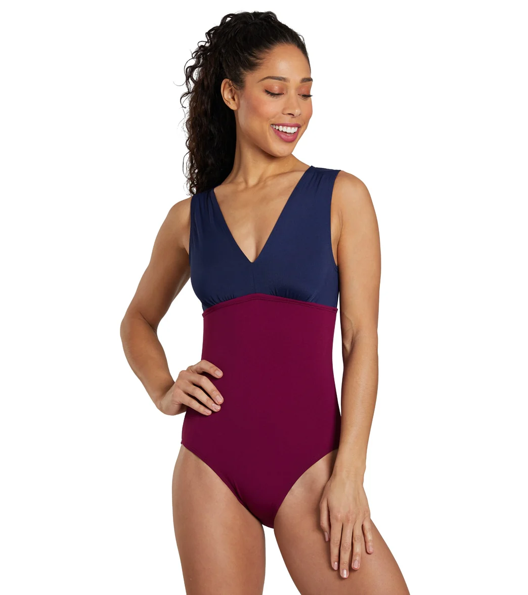 See Her Swim Women's The Backstroke Two Tone Tie Back One Piece Swimsuit - Image 6