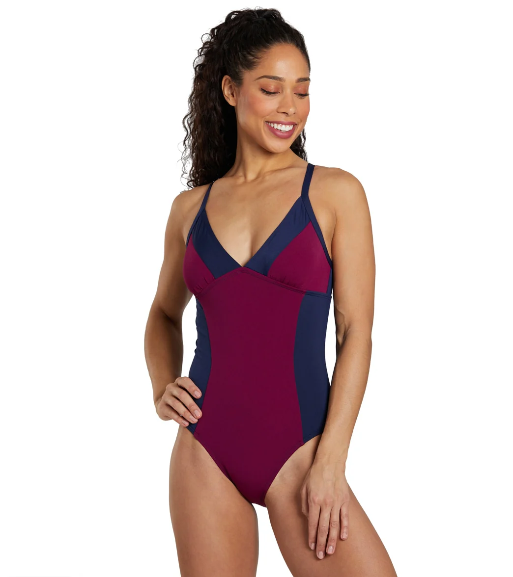 See Her Swim Women's The I.M. Triangle Top One Piece Swimsuit - Image 20