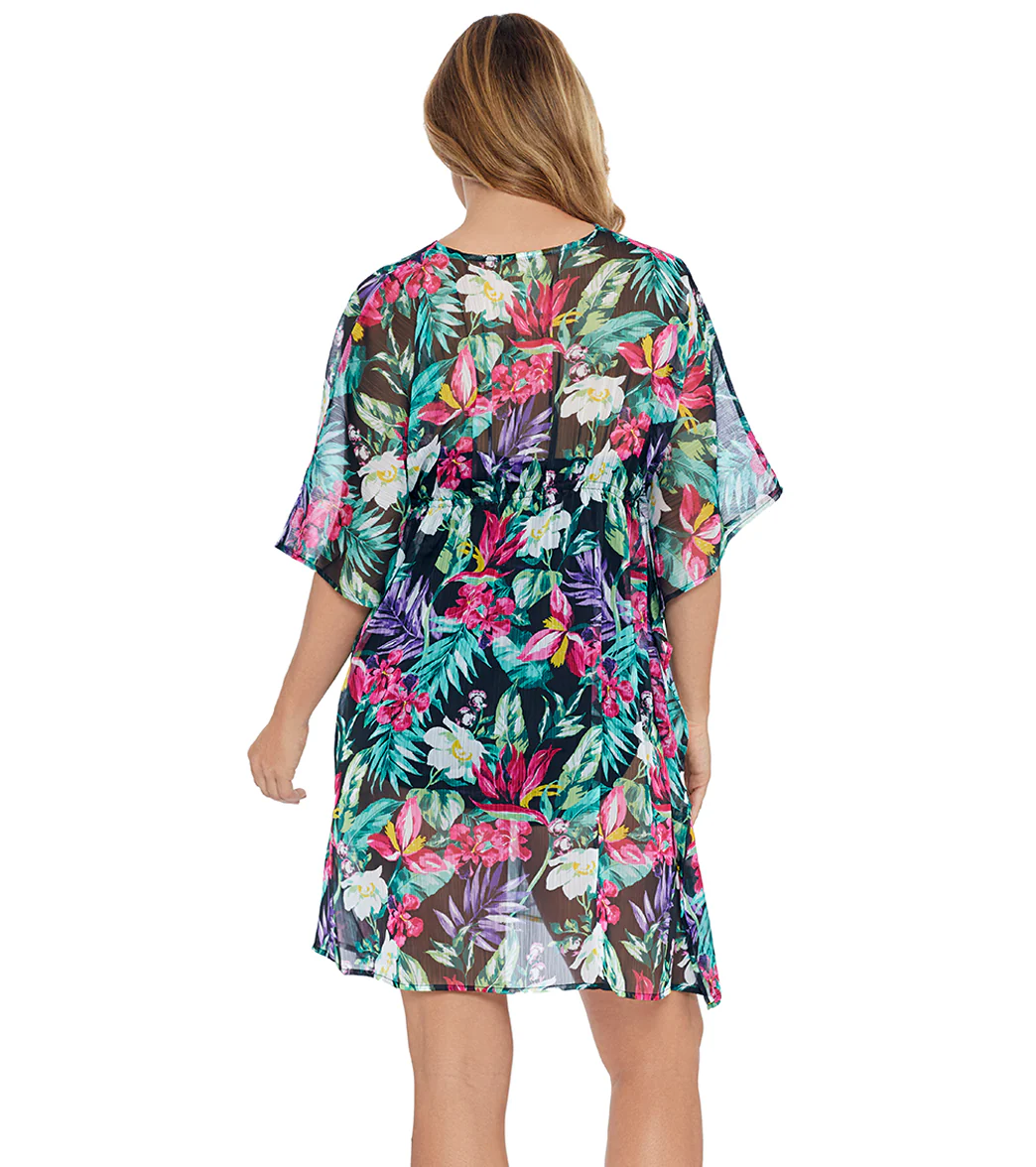 Shape Solver By Penbrooke Women's Mystic Tropic V Neck Tunic - Image 3