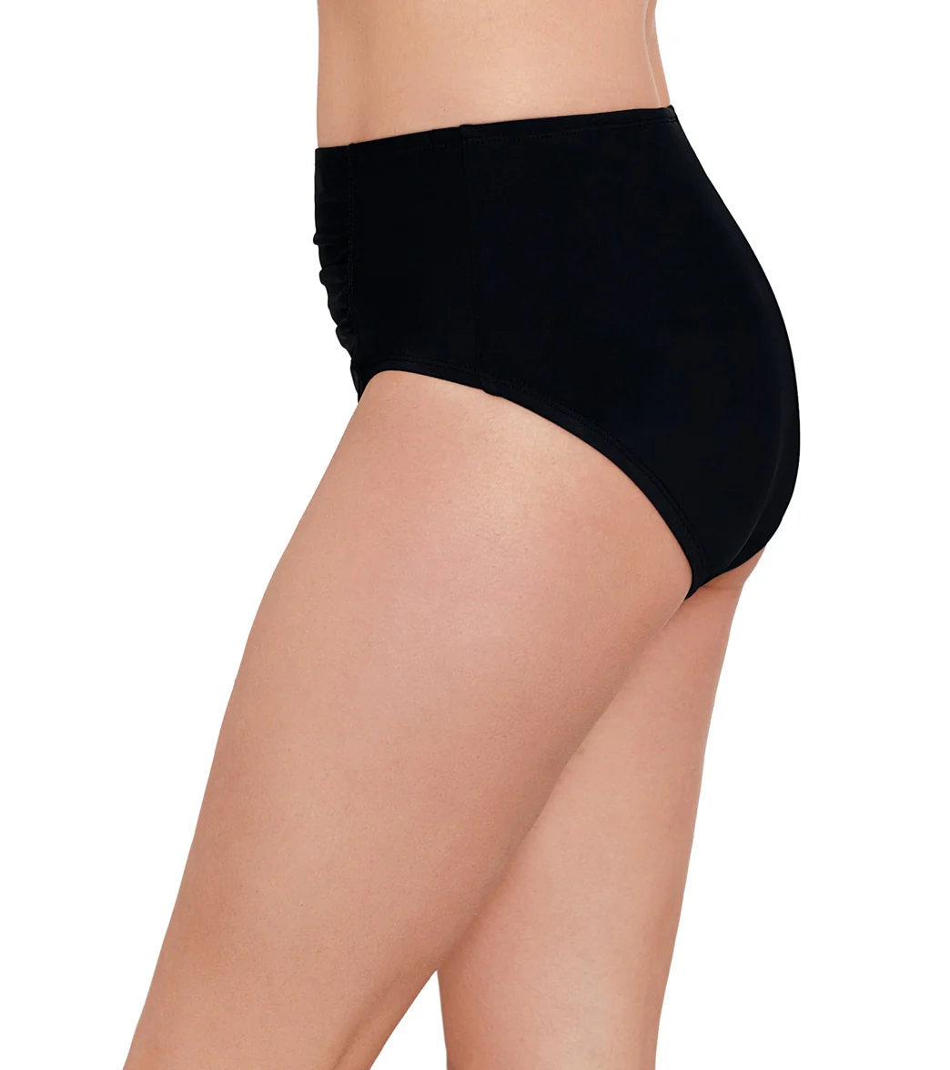Shape Solver By Penbrooke Women's Solid Center Shirred Bikini Bottom - Image 9