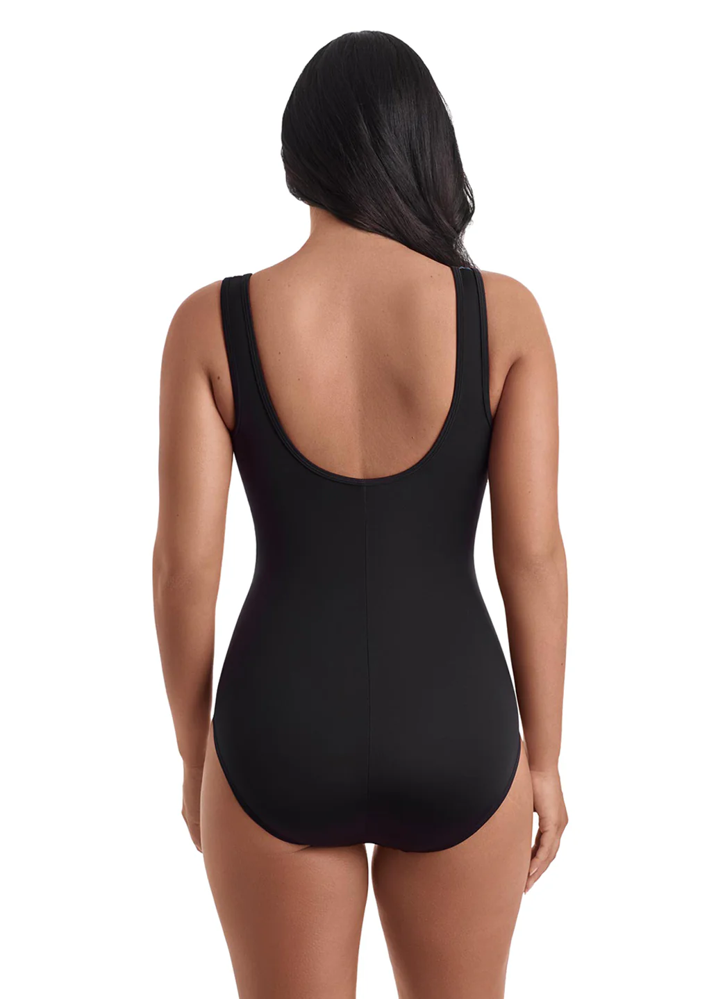 Shape Solver SPORT Shape Solver Sport Women's Wild Waves Scoopneck Zipper Tank One Piece Swimsuit - Image 5