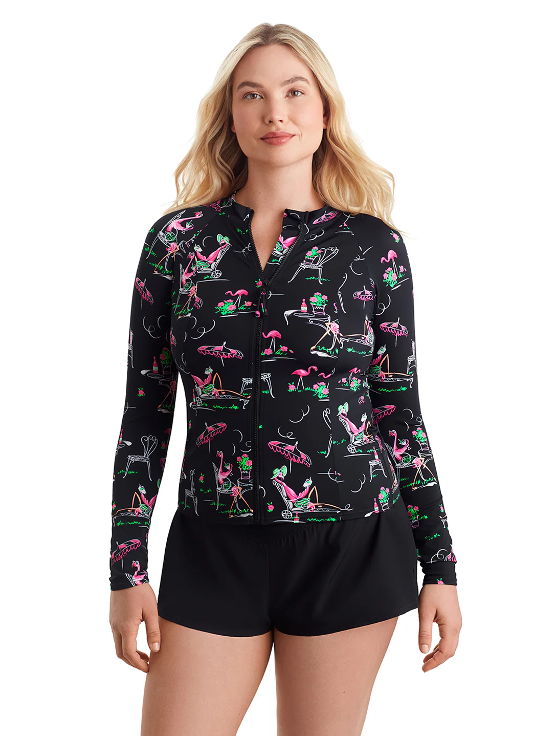 Shape Solver SPORT Women's Flamingo Hotel Sunshirt - Image 3