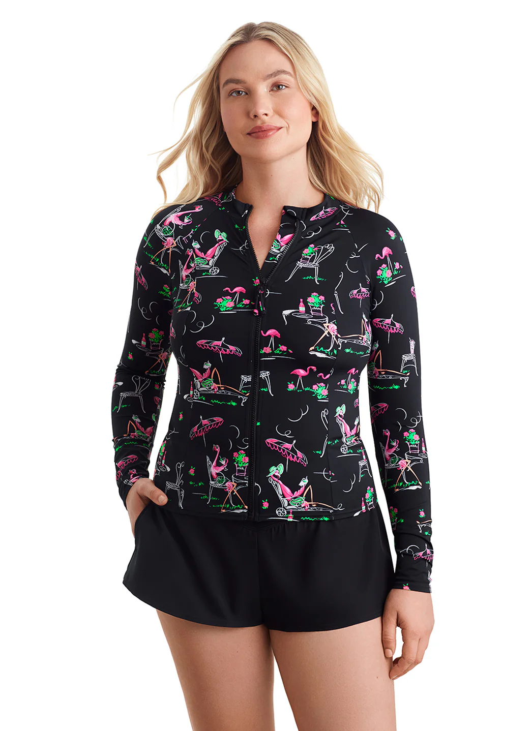 Shape Solver SPORT Women's Flamingo Hotel Sunshirt - Image 6