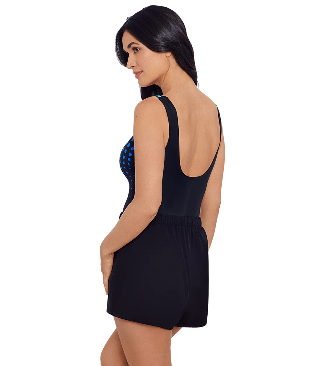 Shape Solver SPORT Women's Going in Circles Scoop Neck Swim Romper - Image 2