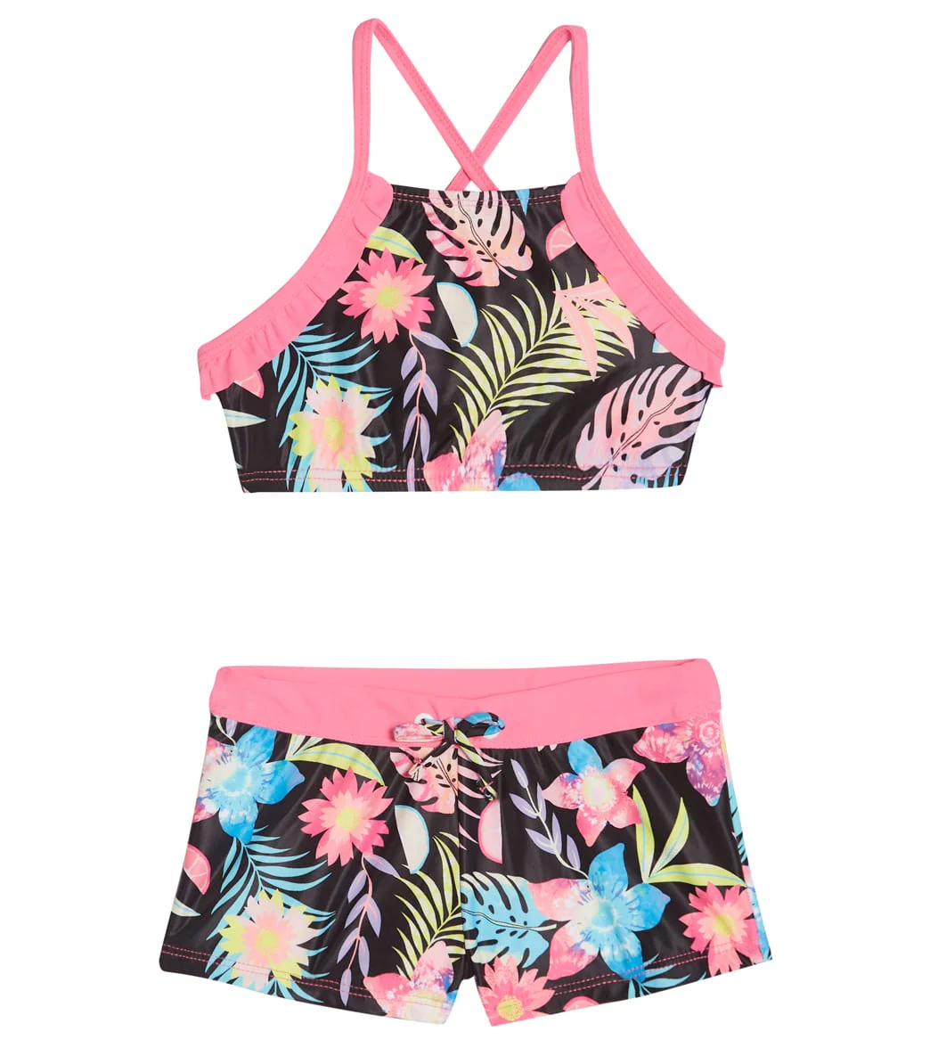 Shelloha Girls' Surf All Day 3 Piece Tankini Set (Little Kid, Big Kid) - Image 7