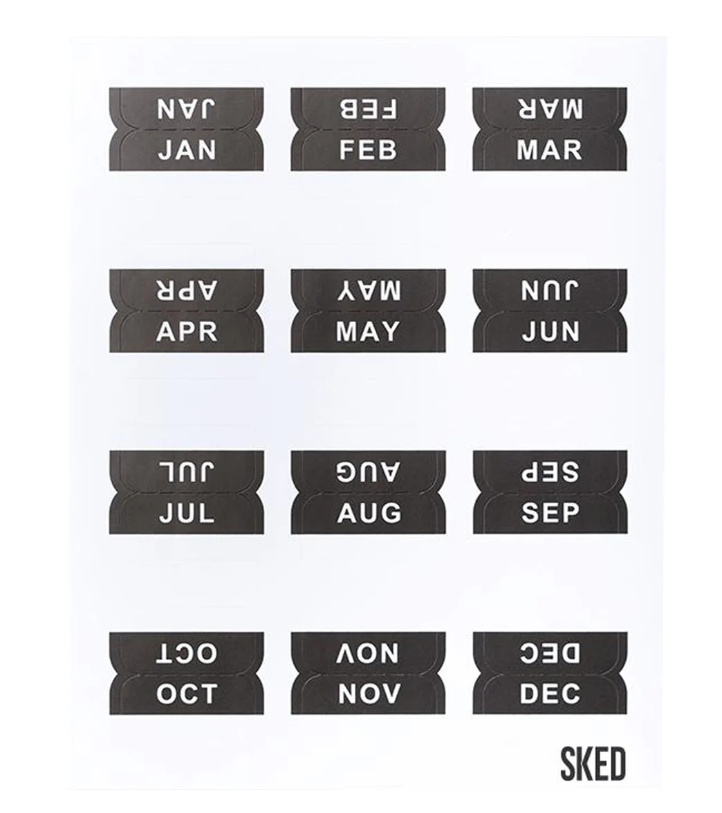 Sked Planner Monthly Tab Stickers