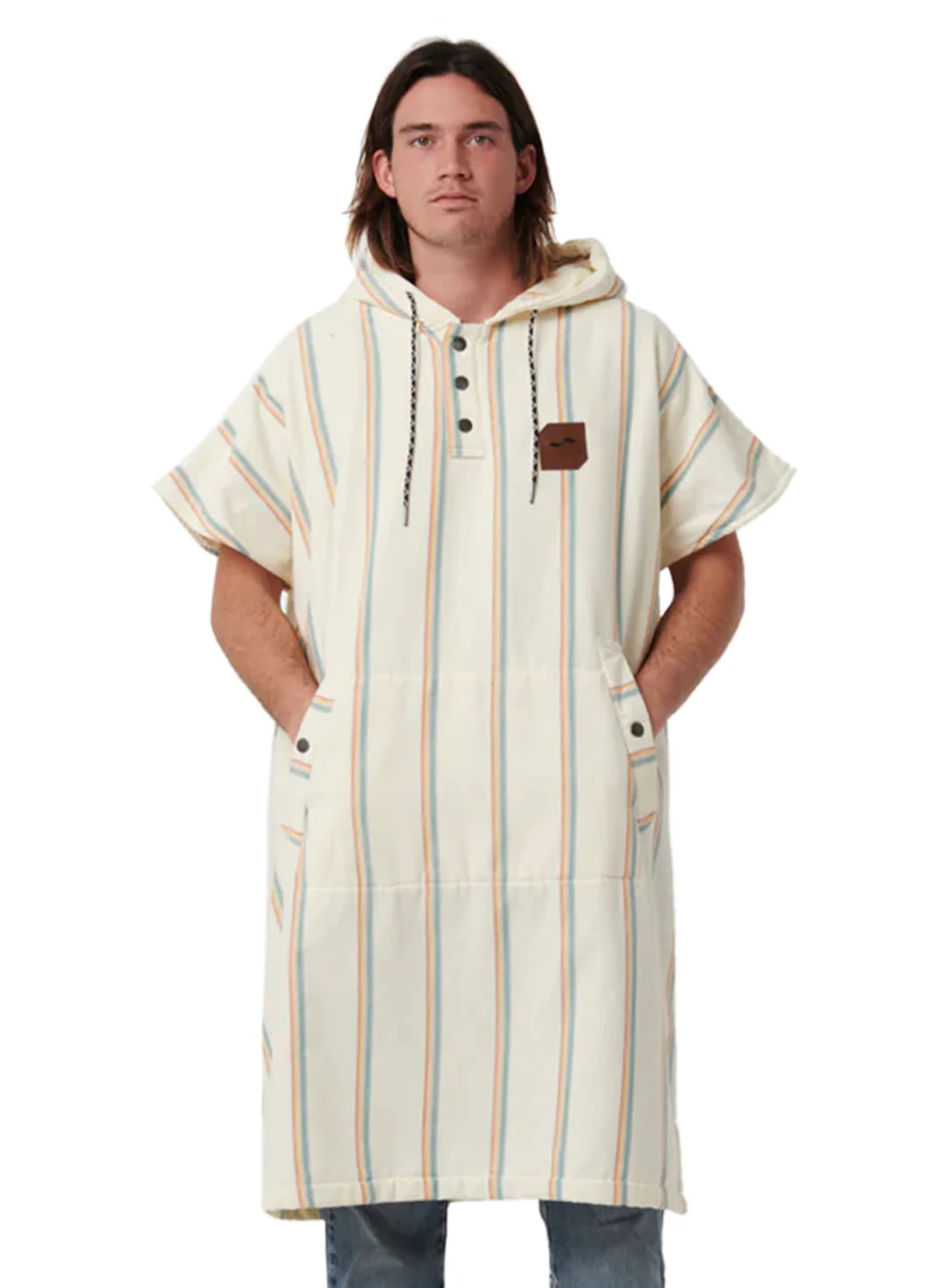 Slowtide Unisex Baja Stripe Fouta Changing Poncho - Image 7