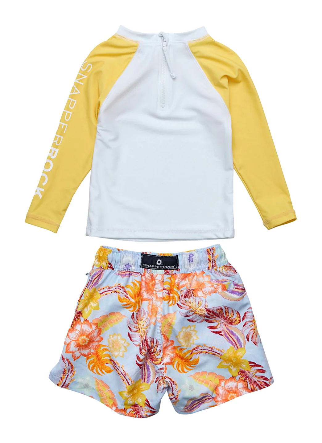 Snapper Rock Boys' Boho Tropical Sustainable Long Sleeve Rashguard Set (Baby) - Image 2