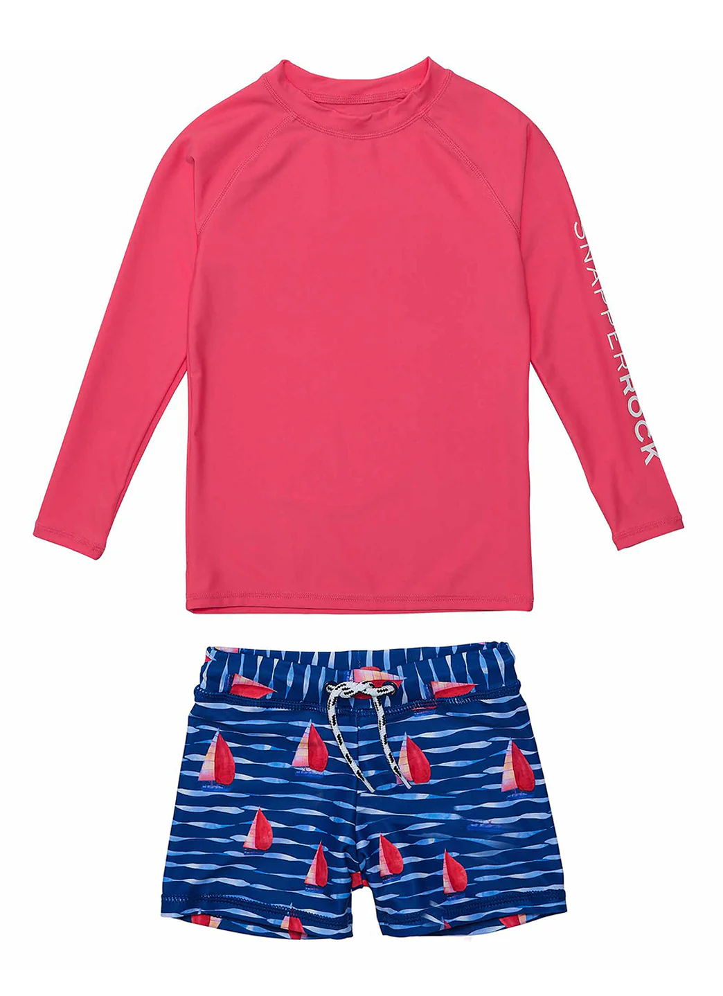 Snapper Rock Boys' Sailboat Rock Long Sleeve Rash Guard Set (Baby, Toddler, Little Kid) - Image 2