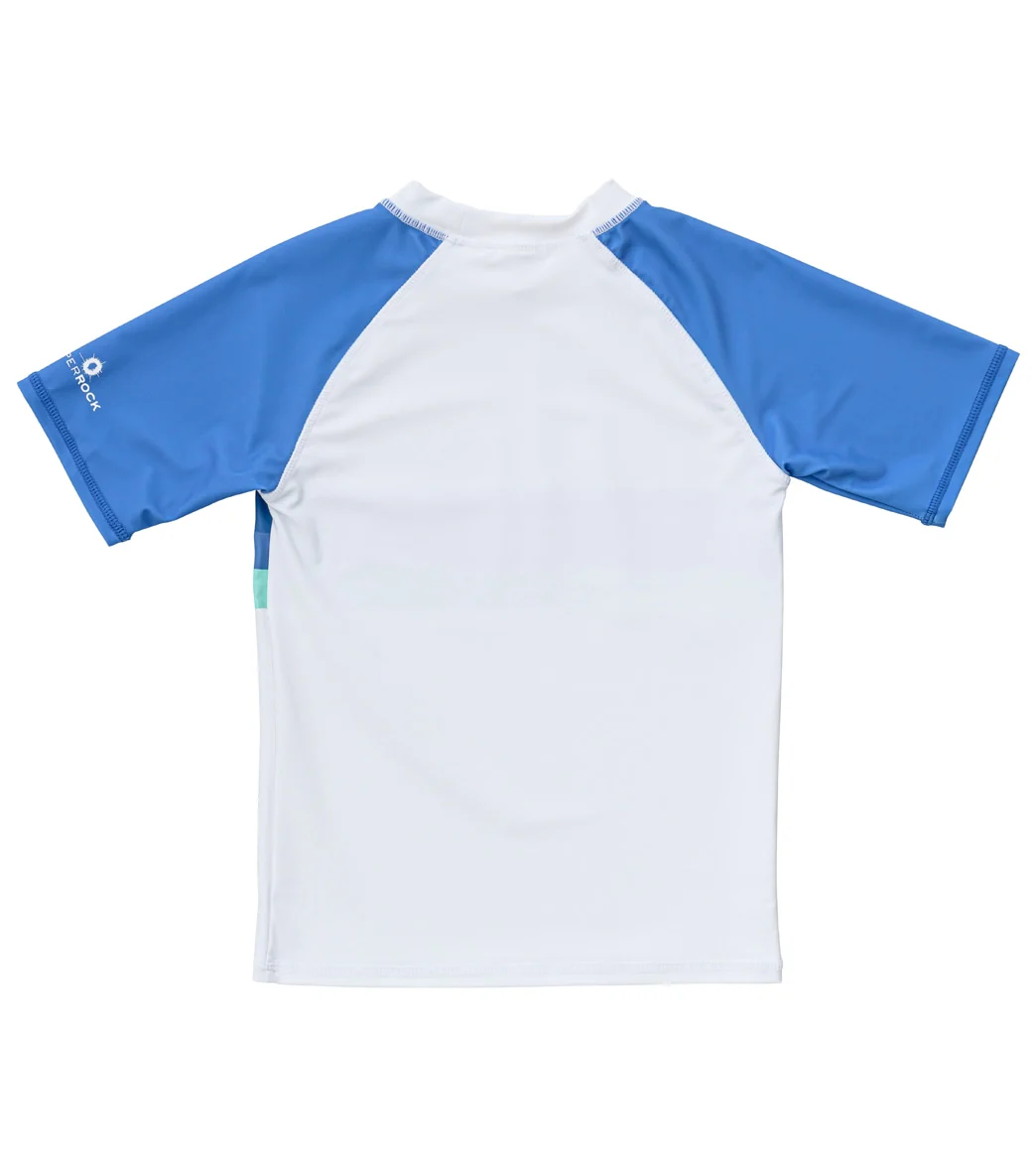 Snapper Rock Boys' Shark Stripe SS Rash Top (Toddler, Little Kid, Big Kid) - Image 2