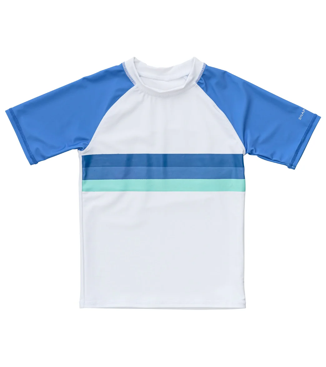 Snapper Rock Boys' Shark Stripe SS Rash Top (Toddler, Little Kid, Big Kid) - Image 7
