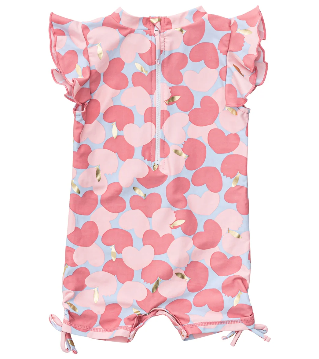 Snapper Rock Girls' Apple Love Flutter Sleeve Sunsuit (Baby) - Image 2