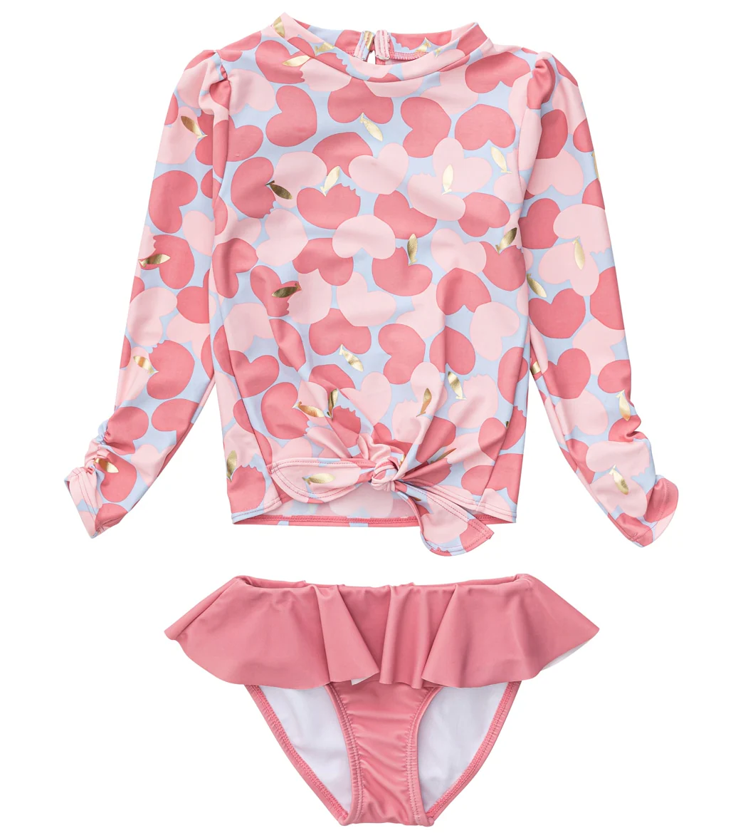 Snapper Rock Girls' Apple Love LS Ruffle Set (Baby, Toddler, Little Kid) - Image 9