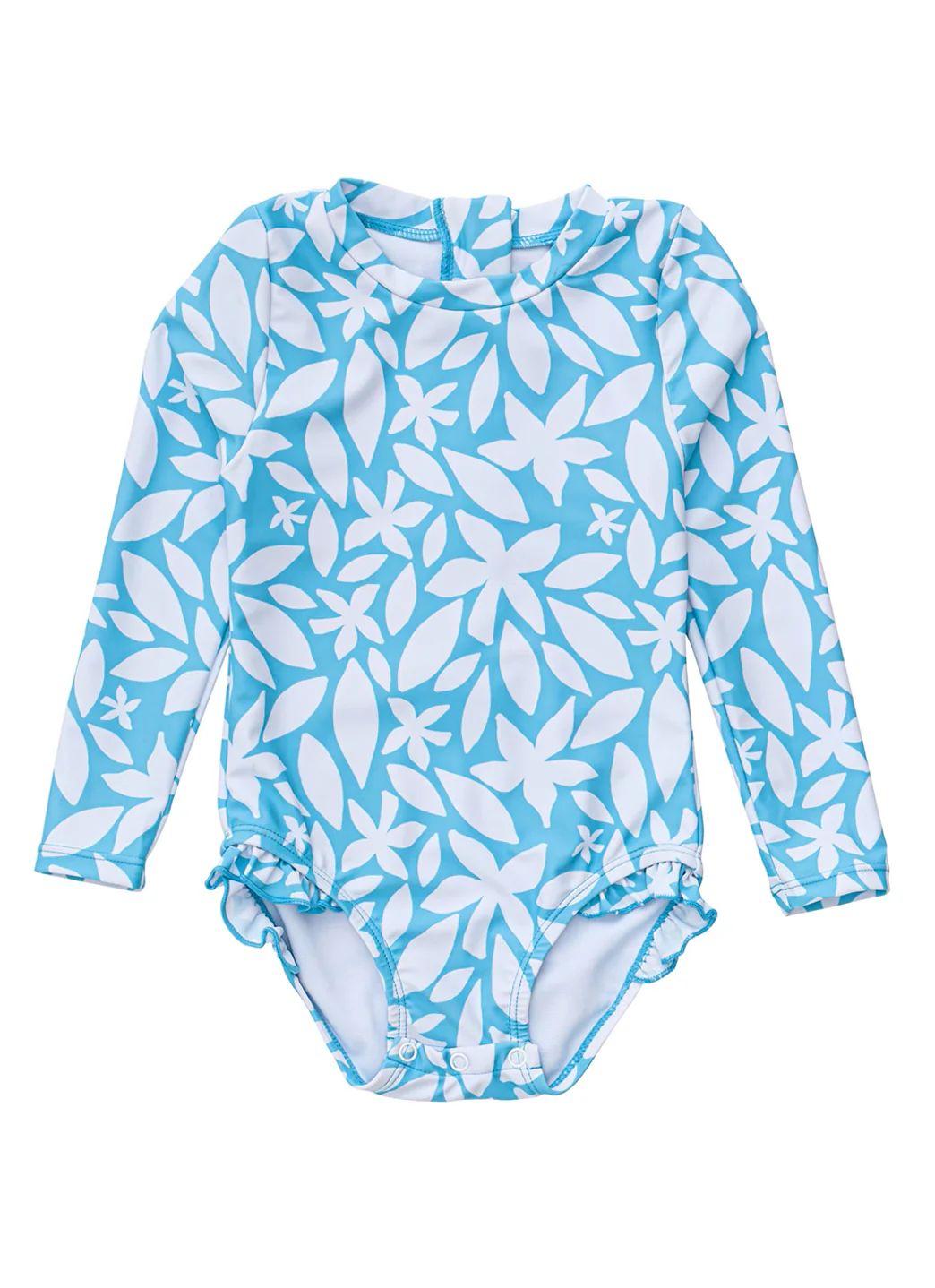 Snapper Rock Girls' Aqua Bloom Sustainable LS Surf Suit (Baby, Toddler, Little Kid, Big Kid) - Image 6