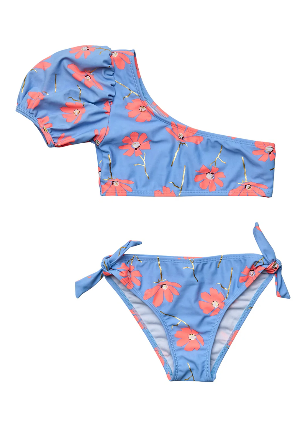Snapper Rock Girls' Beach Bloom One Shoulder Two Piece Bikini Set (Big Kid) - Image 6