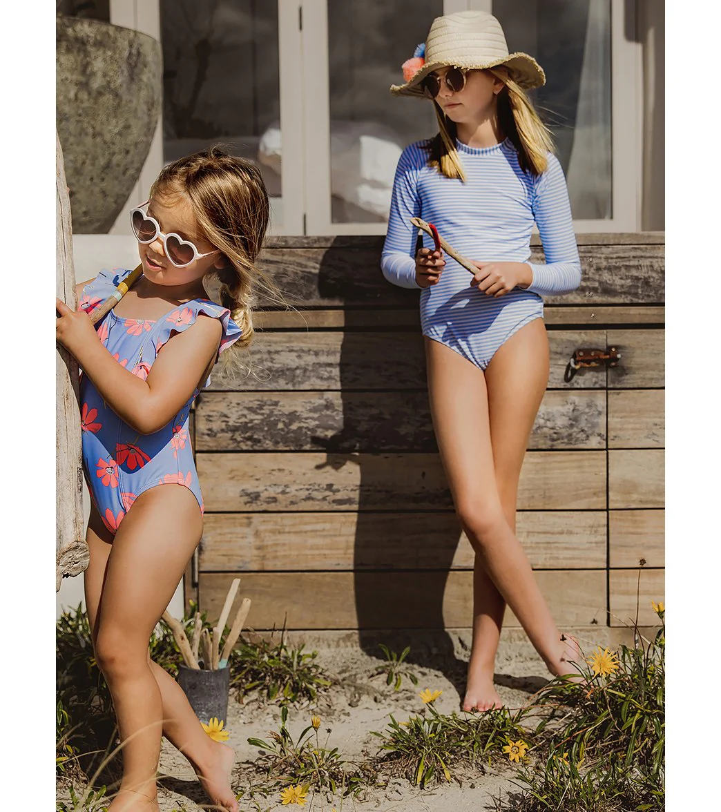 Snapper Rock Girls' Beach Bloom Ruffle Shoulder One Piece Swimsuit (Baby, Toddler, Little Kid) - Image 4