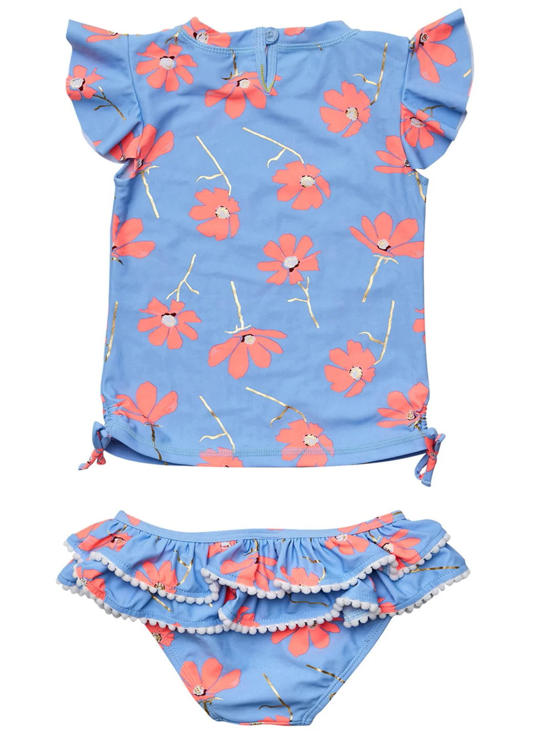 Snapper Rock Girls' Beach Bloom Short Sleeve Two Piece Rash Guard Set (Baby, Toddler, Little Kid) - Image 2