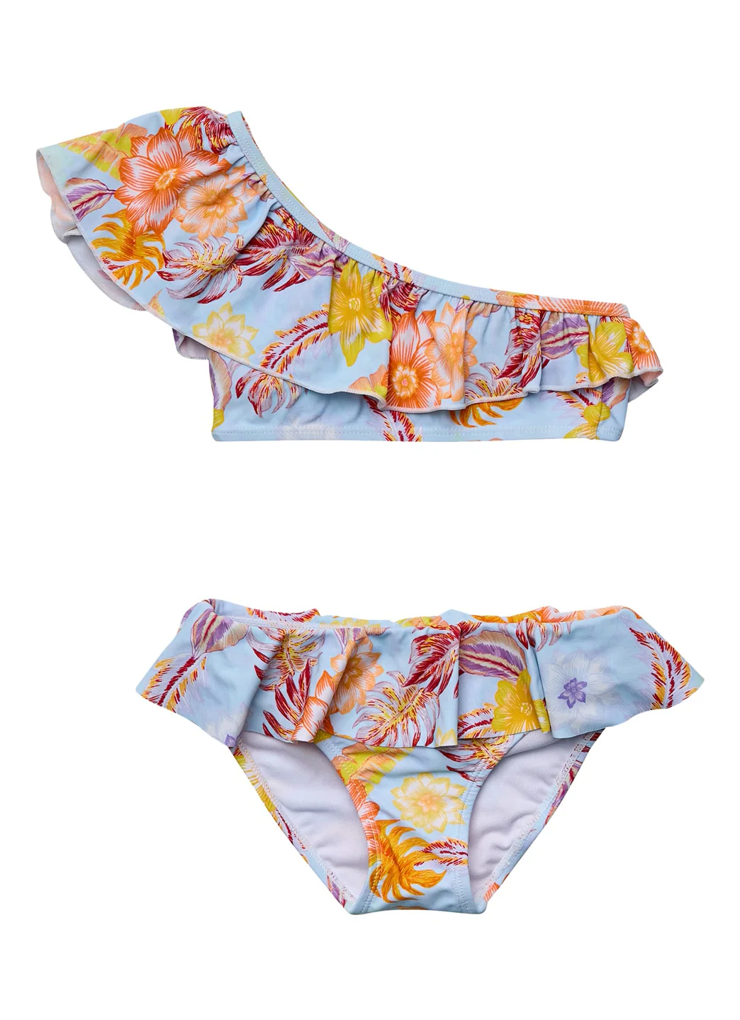 Snapper Rock Girls' Boho Tropical One Shoulder Two Piece Bikini Set (Little Kid, Big Kid) - Image 3