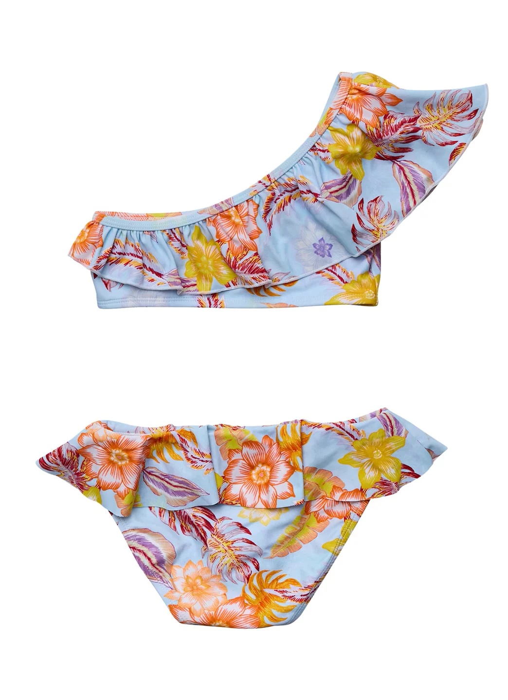 Snapper Rock Girls' Boho Tropical One Shoulder Two Piece Bikini Set (Little Kid, Big Kid) - Image 4