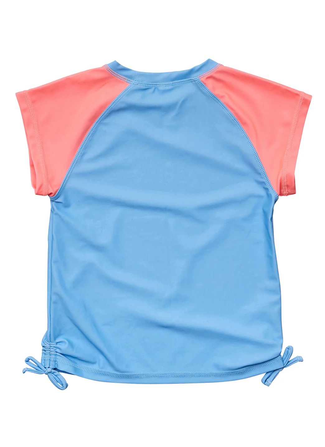 Snapper Rock Girls' Cornflower Peach Sleeve Short Sleeve Rash Guard (Toddler, Little Kid, Big Kid) - Image 2