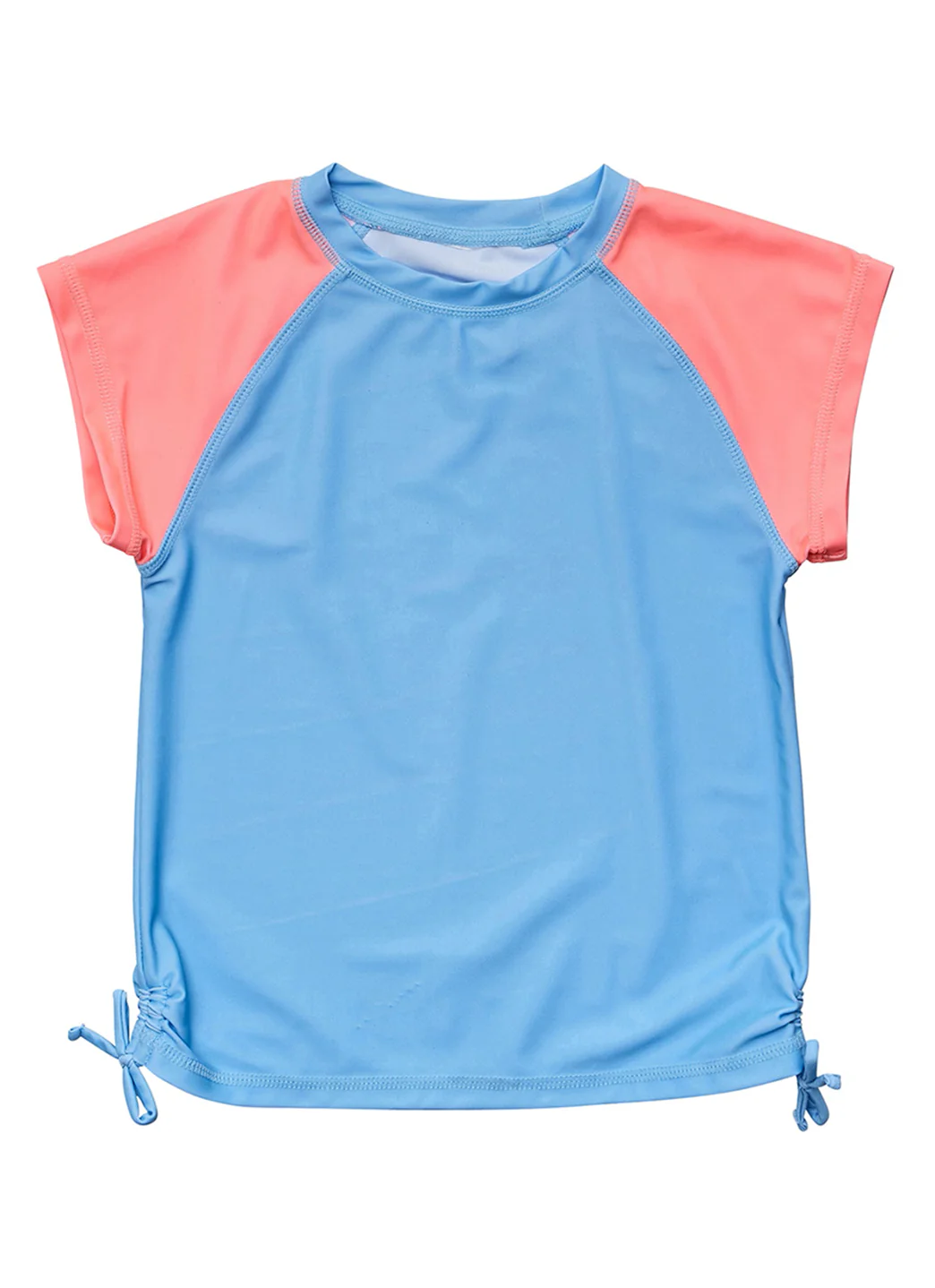 Snapper Rock Girls' Cornflower Peach Sleeve Short Sleeve Rash Guard (Toddler, Little Kid, Big Kid) - Image 8