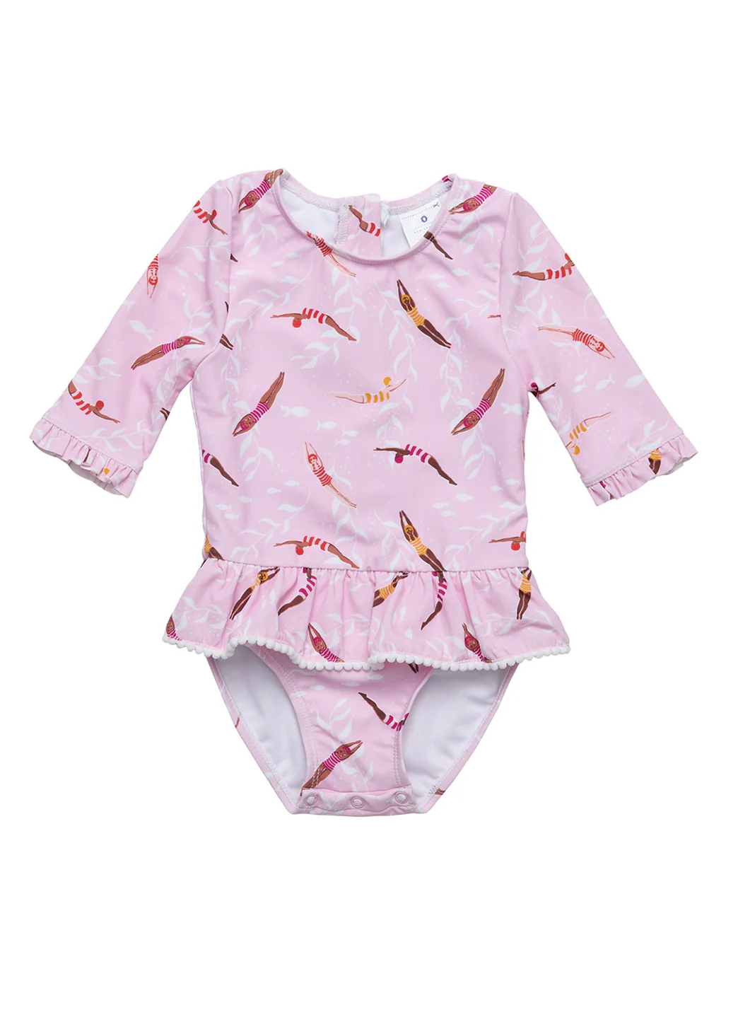 Snapper Rock Girls' Diving Diva Skirted One Piece Swimsuit (Baby, Toddler)